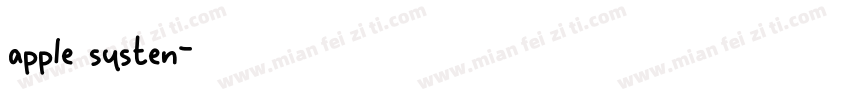 apple systen字体转换